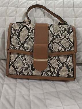 ALDO Caresean Snake Print Top Handle Satchel Bag